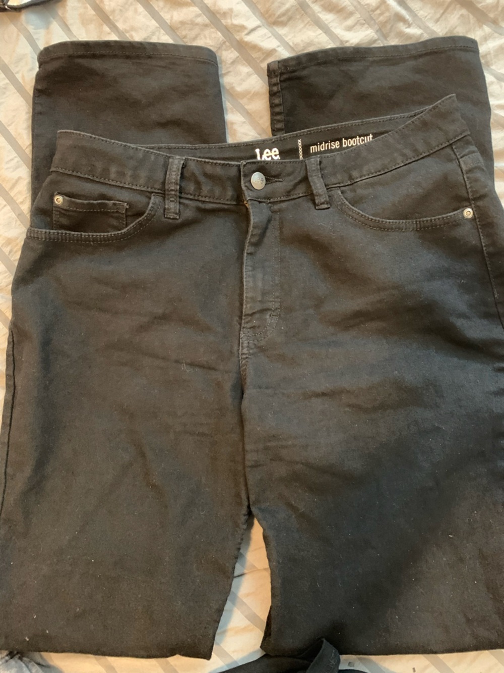 Lee Black Midrise Bootcut Jeans